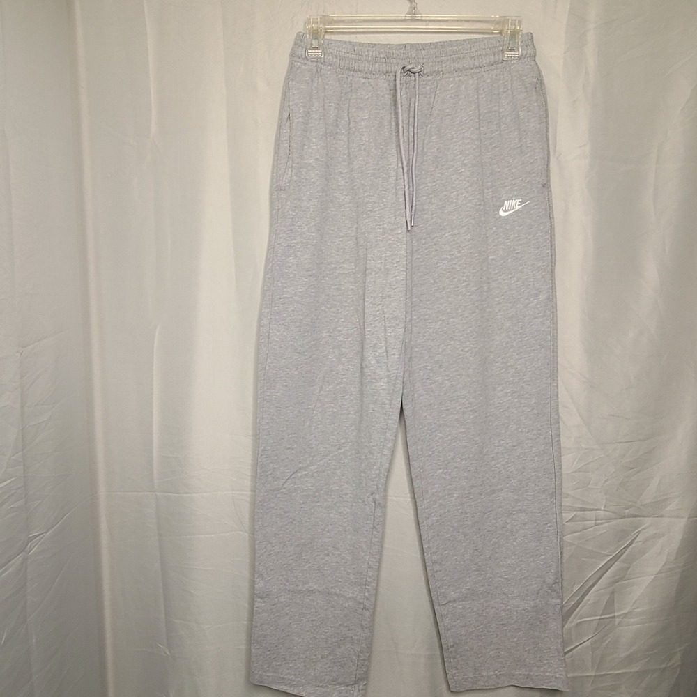 Nike Sweatpants Mens Small Grey Straight Leg Cotton Jersey Joggers Casual Sport